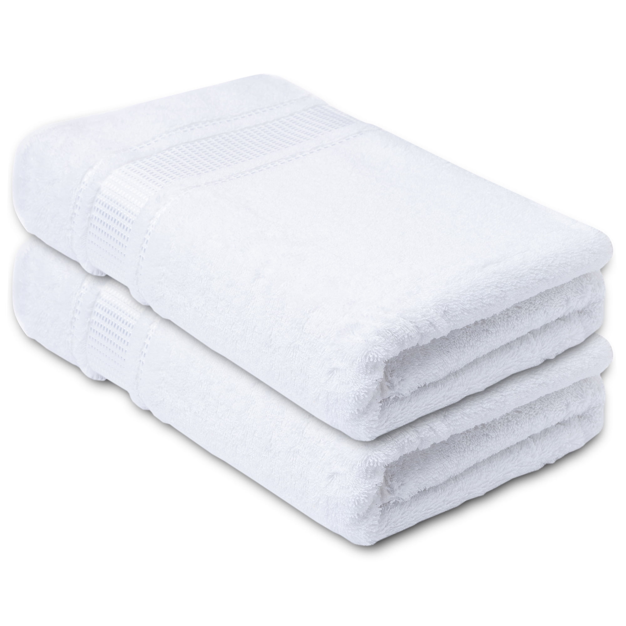 Melissa Linen 2 Count Hand Towels 20 x 35 inches  Face Towels for bathroom in White