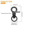 thumbnail image 2 of Uxcell 5 Pack Swivel Lanyard Snap Hook, Zinc Alloy Trigger Snap Hooks, Black, 2 of 6