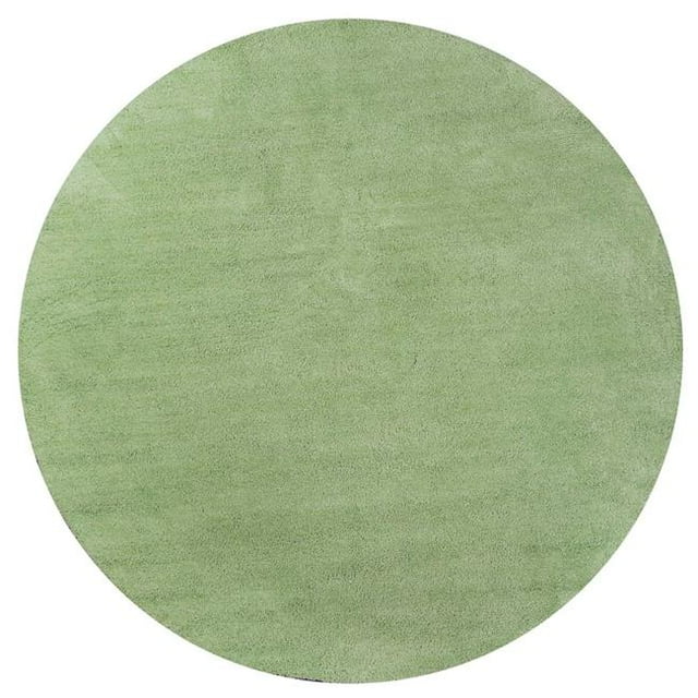 HomeRoots 352617 Tapis Rond en Polyester Vert Menthe Verte de 6 Pi