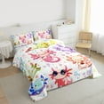thumbnail image 3 of jejeloiu Watercolor Ocean Axolotl Full Size Comforter Sets,Sea Animal Salamander Bedding Comforter Set,Sweet Doughnut Dessert Bedding Sets For Boys Girls,Microfiber Bedroom Decor Reversible,3 Pieces, 3 of 8