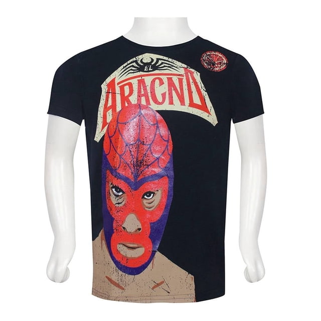 Playera Marvel Talla 6 Manga Corta Aracno Azul Marino