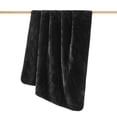 thumbnail image 6 of Cozy Haven Luxury Reversible Faux Fur to Plush Oversized Couch Throw Blanket, Black, 50 x 72 in, 6 of 9