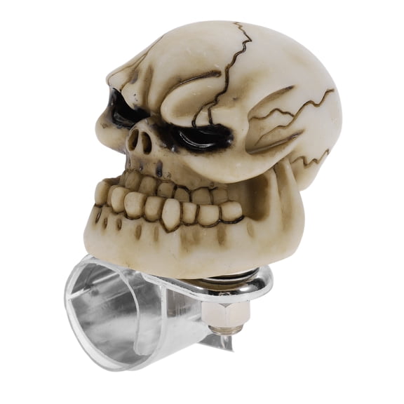 30.5mm Car Steering Wheel knob Large Skull Vehicle Steering Wheel Rotator Ball for SUV Pickup Trucks Semi-Trailers Vans Boats Beige 1 Pc