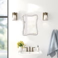 thumbnail image 5 of Sintosin 12x9 Inch Rustic Wooden Wall Mirror, White Rectangle Frame Decorative Mirror for Bathroom, Living Room, Bedroom, 5 of 10