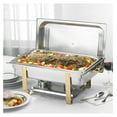 thumbnail image 4 of Stainless Steel Chafer 8 Quart - Full Size Hotel Pan - Catering Buffet Server - 201 Series with Accents - Banquet & Hotel Food Warmer, 4 of 5