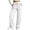 White, variant on Vivianyo HD Women's Solid Wide Leg Elastic Drawstring Knit Jogger Pants, Womens Casual Loungewear Trousers with Oversized Patch Pocket for Jogging, Women's Gray, Sizes S-3XL