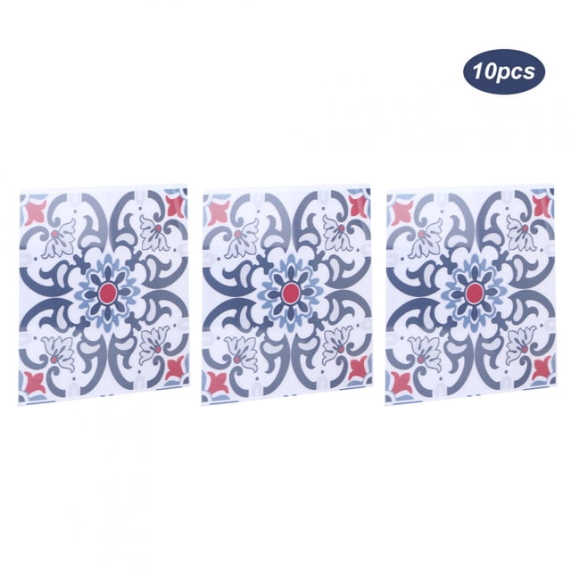 Decoración de pared, 10 piezas de pegatinas de pared de cocina impermeables para el hogar, pegatinas de azulejos de cerámica, artesanía Superior Jadeshay A