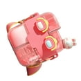 thumbnail image 1 of Botella De Agua Kawaii, Pajita Doble De Plástico A La Moda, 1 of 7