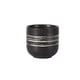 thumbnail image 1 of Taza de cerámica con rayas for café, leche y sushi, estilo retro, color negro, 1 of 6