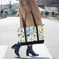 thumbnail image 4 of FORMRS Canvas Laptop Tote Bag for Women with 15.6" Computer Compartments Shoulder Handbag, Blue Wildflower Pattern, 4 of 7