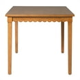 thumbnail image 3 of Walker Edison Modern Solid Oak Scalloped Dining Table for 6, Medium Brown Oak, 3 of 13
