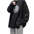 thumbnail image 1 of Top de manga larga para hombre Fibra de leche Elegante cuello redondo Patrón de tierra Top informal para hombre con estilo para citas en la oficina, 1 of 8