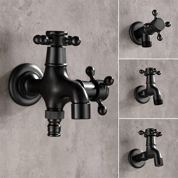 Grifo para exterior moderno negro bronce grifo frio individual grifo para exterior grifo para pared de jardin grifo para bano lavadora grifos para fregona color Jy04B Walmart en linea