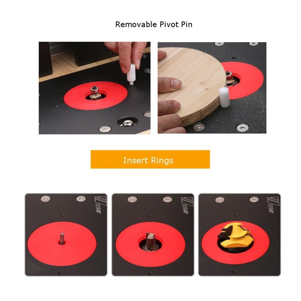 Woodworking Heavy Duty Router Lift with Aluminium Router Table Insert Plate Woodworking Tools