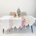 thumbnail image 5 of Camino de mesa con estampado de bronce y borlas para decoración de bodas, fiestas de Navidad, 33 x 180 cm, 5 of 5