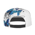 thumbnail image 4 of Fotbe Blue Flying Butterflies Flat Bill Visor Cap Classic Snapback Hat Polyester Foam Trucker Hat Trucker Cap Adjustable Baseball Cap, 4 of 9