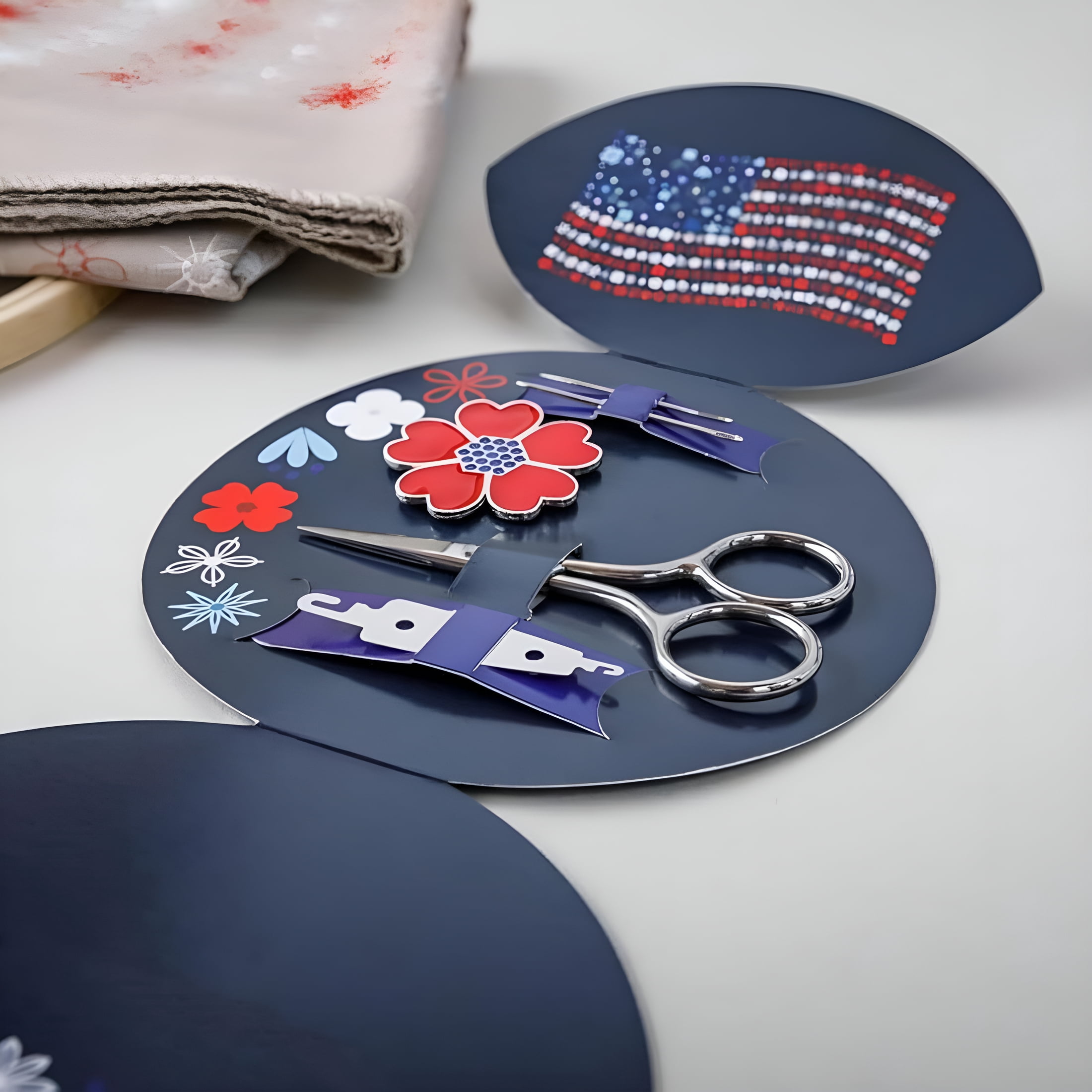 CCOCC 2026 New Red,White and Bloom Embroidery Kit Stamped Cross Stitch Kits for Adults for Home,Crafts,Diy