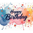 thumbnail image 3 of Colorful Happy Birthday Backdrop Banner for Birthday Party Decorations Background Celebration Photography Props Party Supplies Decors, 3 of 3
