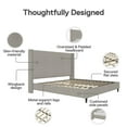 thumbnail image 6 of Pemberly Row Upholstered Platform Bed Frame - King in Textured Gray Canvas, 6 of 13