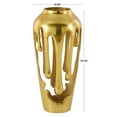 thumbnail image 4 of DecMode 15" Abstract Drip Gold Aluminum Metal Vase with Melting Designed Body, 4 of 14