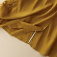 thumbnail image 6 of Abomasnow Women's Side Slit Midi Skirts Summer Drawstring Elastic Waist Cotton Linen Skirts Lightweight Flowy Vacation Beach Skorts, 6 of 8