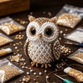 thumbnail image 4 of PLPPYFS Tiny 3D Beaded Animal DIY Kit, Easy DIY Beading Embroidery Kit with Cute Designs, 3D Animal Themed Beadwork Kit for Beginners & Craft Enthusiasts, with Instructions (Owl), 4 of 6