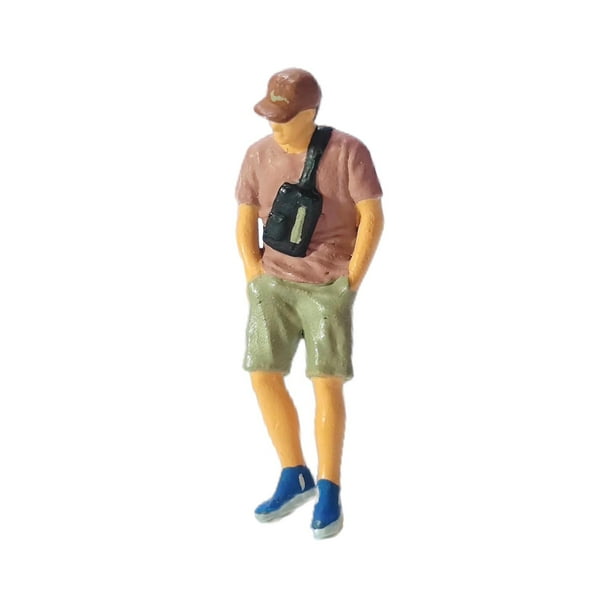 Figuras en miniatura para maquetas, adornos para trenes, figuras arquitectónicas pintadas y realistas. Estilo C