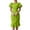 Green, variant on Puntoco Plus size dresses Women's T Shirt Dress Short Sleeve V-Neck Spring Summer Casual Loose Flowy Swing Midi Tunic Dresses Green XL(XL)