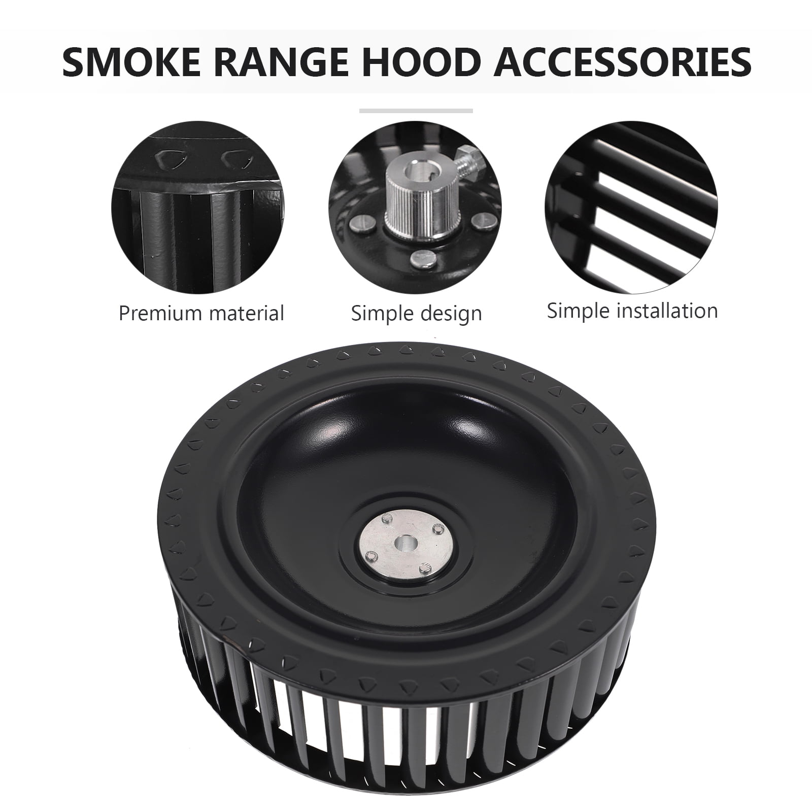 Raindrops 3pcs Range Hood Accessory 70MM Wind Wheel Kitchen Vent Fan Replacement Motor Hood Vent Fan Motor for Home Kitchen