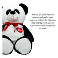 thumbnail image 2 of Oso De Peluche Teddy Grande Abrazable Corazón 1 Metro Negro/Blanco, 2 of 5
