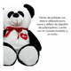 thumbnail image 2 of Oso De Peluche Teddy Grande Abrazable Corazón 1 Metro Negro/Blanco, 2 of 5