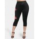 thumbnail image 2 of Leggings Capa Talla Extra Estampado Labios Cremallera Rosegal Leggings de talla grande, 2 of 5