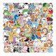 thumbnail image 5 of Gwong Decoración hogareña 100 unids / set lindo doodle pegatina atractivo PVC dibujos animados animal patrón teléfono calcomanía para uso diario Gwong 21080474, 5 of 6