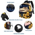 thumbnail image 3 of Crocodile Starry Sky Sunflower Traveling Backpack School Bags Cute College Backpack Baby Bag Lightweight Large Capacity Printed Design Adjustable Shoulder Strap Suitable, 3 of 6