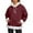 sweatshirt for women - Brick Red, variant on Women Faux Fur Trim Hooded Sweatshirt Long Sleeve Pullover with Kangaroo Pocket Soft Warm Winter Holiday Loungewear Outerwear Top,S