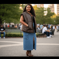 thumbnail image 3 of Women's Plus Size Brown Vest, 3 of 5