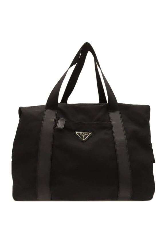 Pre-Owned Prada logo hardware tote bag, nylon material, women's.