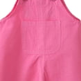 thumbnail image 4 of Posijego Toddler Baby Girls Overalls Shorts Cotton Romper Suspender Jumpsuits Kids Infant Girls Solid Color Summer Outfits, 4 of 5