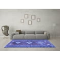 thumbnail image 3 of Ahgly Company Machine Washable Indoor Round Oriental Blue Traditional Area Rugs, 7' Round, 3 of 4