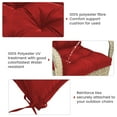 thumbnail image 5 of SHANNA Outdoor Chair Cushions, 2 Pack Tufted Thicken Waterproof Patio Chair Pad Wicker Chair Seat Cushion with Non-Slip Ties for Outdoor Furniture, Red, 5 of 12