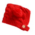 thumbnail image 1 of Kids Winter Thick Hats Ears Children Caps Pompom Knitted Cute Hat (Red), 1 of 4