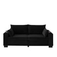 thumbnail image 6 of S-HOME Upholstered Corduroy Sofa in with USB Ports and Cup Holders, Spacious 78 Inch 3-Seater Living Room Couch, 6 of 8