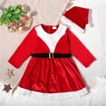 thumbnail image 2 of FhsagQ Robe pour Filles Robe de Noël pour Enfants Performance de Noël Boîtes de Noël Écoles Festivals Scènes Fêtes Performance Ensemble 2 Pcs Robes de Pâques pour Filles 12-14 Chic Rouge 2-3 Ans, 2 of 7