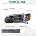 thumbnail image 6 of Black Housing JDM Headlights w/ Corner Signal Lamps For 2001 2002 Toyota Corolla, 6 of 7