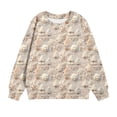 thumbnail image 4 of Fesfesfes Kids Long Sleeve Tops Christmas Fall And Winter Middle Big Girls Boys Hatless Stereoscopic Embroidery Print Long Sleeve Top Ugly Sweater, 4 of 6