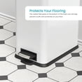 thumbnail image 4 of Home Zone Living 8 Gallon Slim Kitchen Trash Can Stainless Steel Step Pedal 30 Liter White, 4 of 5
