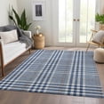 thumbnail image 6 of Addison Rugs Mayfield Premium Machine Washable Transitional Plaid Navy Rectangle Rug, 5' x 7'6", 6 of 6