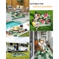 thumbnail image 5 of Outdoor Rug 6x9 ft Dark&nbsp;Green Marble Waterproof Outdoor Patio Rug Mat Non Slip Outside Area Rugs Carpet for RV,Camping,Porch,Deck,Pool,Balconybackyard,Gold Hexagon Geometric Modern Pattern, 5 of 9