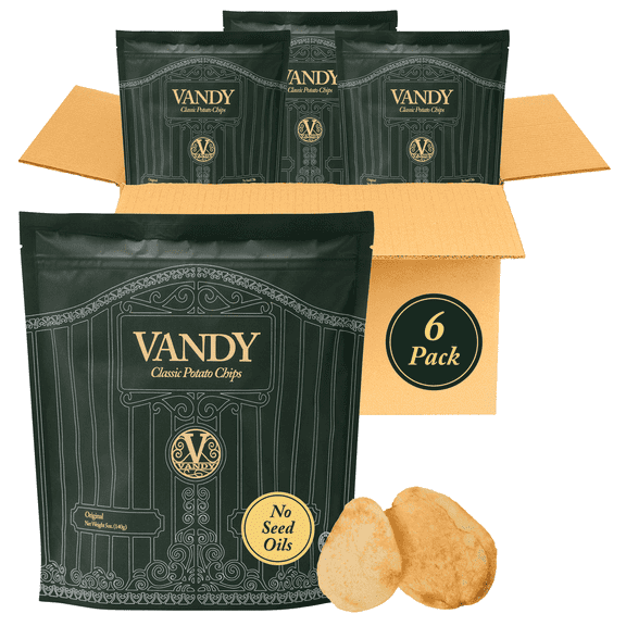Ancient Crunch Grass-Fed Beef Tallow Potato Chips Seed Oil-Free Crunchy 6-Pack 5 oz