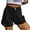 Black, variant on ZQUUVOU Women's Stretchy High Rise Jean Shorts Button Denim Shorts Black